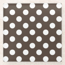 茶色の白い水玉模様