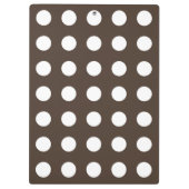 茶色の白い水玉模様 クリップボード (裏面)