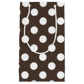 茶色の白い水玉模様 スモールペーパーバッグ (正面)