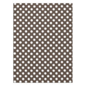 茶色の白い水玉模様 テーブルクロス (正面)