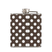 茶色の白い水玉模様 フラスク (裏面)