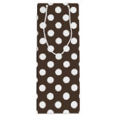 茶色の白い水玉模様 ワインギフトバッグ (裏面)