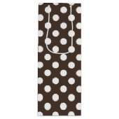 茶色の白い水玉模様 ワインギフトバッグ (正面)