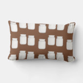 茶色の白い瓶 ランバークッション (裏面)