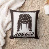 茶色の白い頑丈な男の持ち主 |考えの男 クッション (ブランケット)