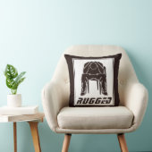 茶色の白い頑丈な男の持ち主 |考えの男 クッション (椅子)