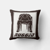 茶色の白い頑丈な男の持ち主 |考えの男 クッション (裏面)