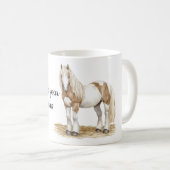 茶色の白い馬 コーヒーマグカップ (正面右)