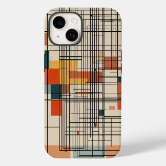 茶色の白と黒の青の小さな線 Case-Mate iPhone 14ケース