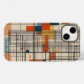 茶色の白と黒の青の小さな線 Case-Mate iPhoneケース (裏面 (横))