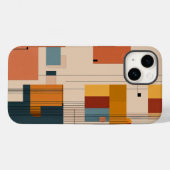 茶色の白と黒の青の小さな線 Case-Mate iPhoneケース (裏面 (横))