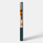 茶色の白と黒の青の小さな線 Case-Mate iPhoneケース (裏面 / 左)