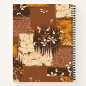 茶色の白黒の花 ノートブック (裏面)