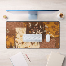 茶色の白黒キューブ花