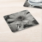 茶色の目のスーザン花 スクエアペーパーコースター (アングル)
