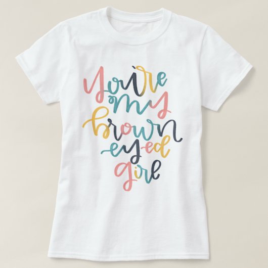 茶色の目の女の子 Tシャツ (デザイン正面)
