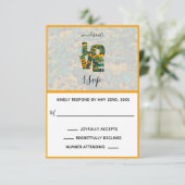 茶色の目をしたスーザン オレンジ LOVE 返信カード (スタンド正面)