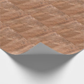 茶色の石の岩ナチュラル ラッピングペーパー (角)