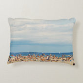 茶色の砂のビーチ アクセントクッション (裏面)