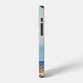 茶色の砂のビーチ iPhoneケース (左側面)