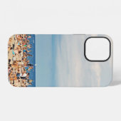 茶色の砂のビーチ iPhoneケース (裏面横)