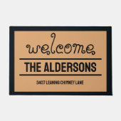 茶色の私のアドかわいらしレス ドアマット (正面)