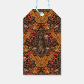 茶色の秋のうさぎ ギフトタグ (正面)