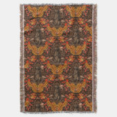 茶色の秋のうさぎ スローブランケット (正面縦)