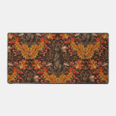 茶色の秋のうさぎ デスクマット (正面)