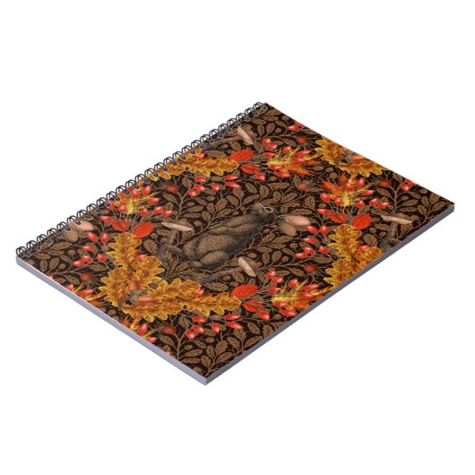 茶色の秋のうさぎ ノートブック (左側)