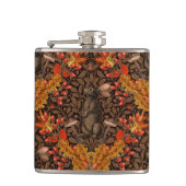 茶色の秋のうさぎ フラスク (正面)