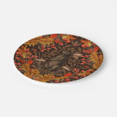 茶色の秋のうさぎ ペーパープレート (アングル)