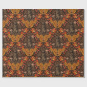 茶色の秋のうさぎ ラッピングペーパー (フラット)