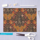 茶色の秋のうさぎ 薄葉紙 (クラフト)