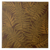 茶色の秋のシダ タイル (正面)