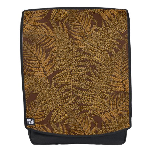 茶色の秋のシダ バックパック (正面)
