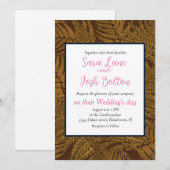 茶色の秋のシダ 招待状 (正面/裏面)