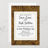 茶色の秋のシダ 招待状 (正面/裏面)