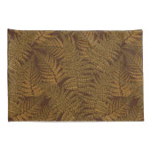 茶色の秋のシダ 枕カバー (裏面-右)