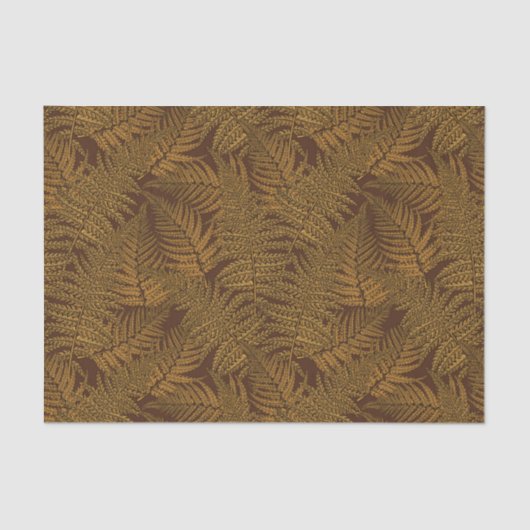 茶色の秋のシダ 薄葉紙 (正面)