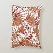 茶色の秋のフローラ離れパターン アクセントクッション (裏面(縦))