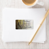 茶色の秋の森の風景、樺の木の木 ラベル (インサイチュ)