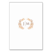 茶色の秋の結婚風景樹のテーブル番号 テーブルナンバー (裏面)