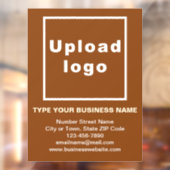 茶色の窓にしがみつくビジネスブランド ウィンドウサイン (シート2)