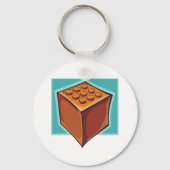 茶色の立方体 キーホルダー (正面)