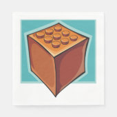 茶色の立方体 スタンダードランチョンナプキン (正面)