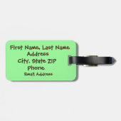 茶色の笑顔のナマケモノとハート鼻 ラゲッジタグ (裏面横)