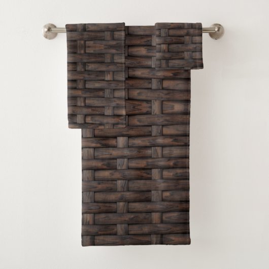 茶色の籐デザインのバスタオルセット バスタオルセット (インサイチュ)