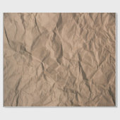 茶色の粗くくしゃくしゃになった再生紙のテクスチャ ラッピングペーパー (フラット)