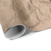 茶色の粗くくしゃくしゃになった再生紙のテクスチャ ラッピングペーパー (ロールコーナー)